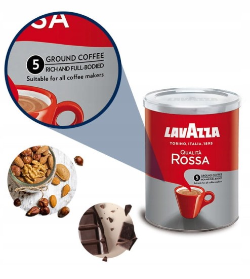Lavazza kawa mielona Qualita Rossa 250g puszka 2.jpeg